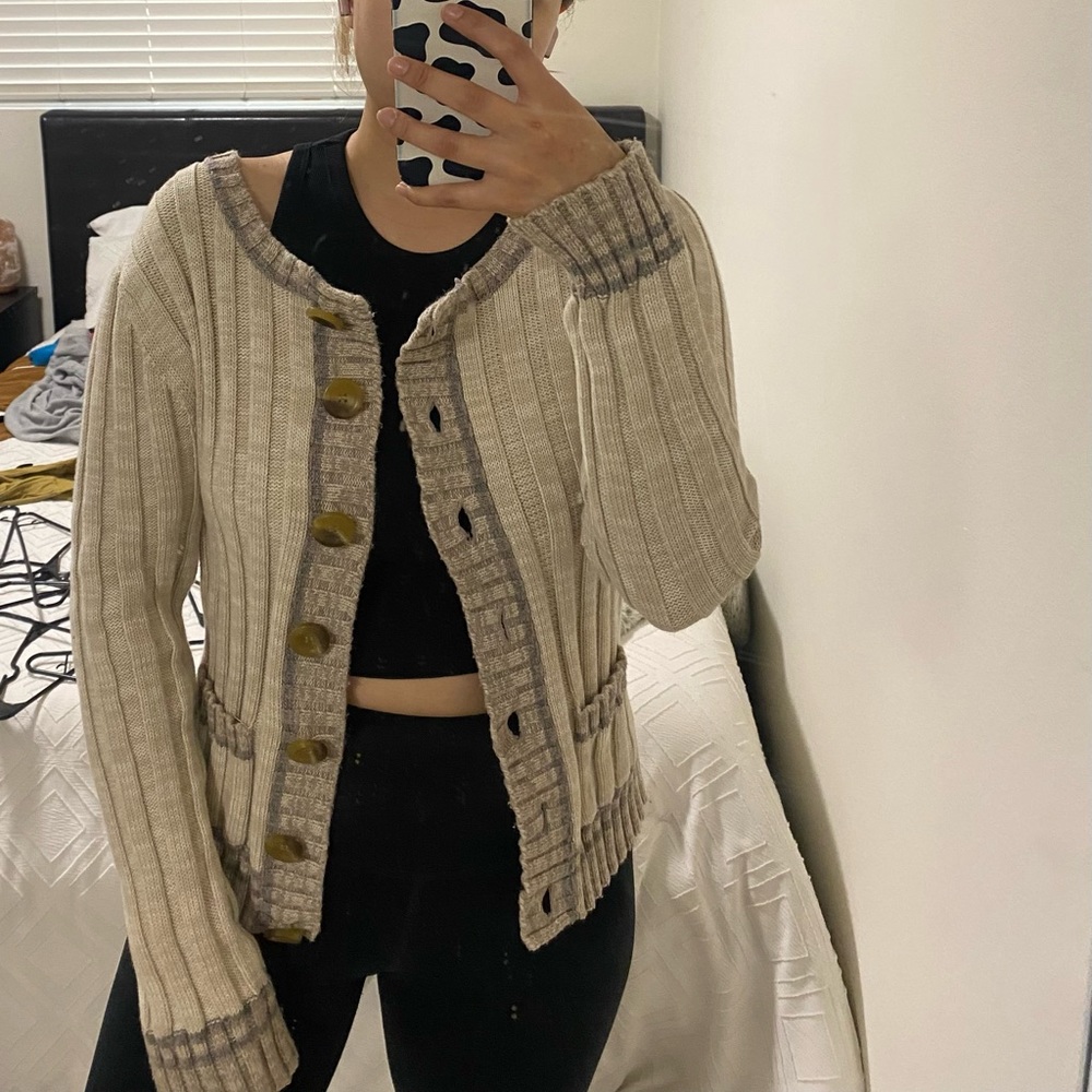 Free People Cable knit cardigan, womens medium